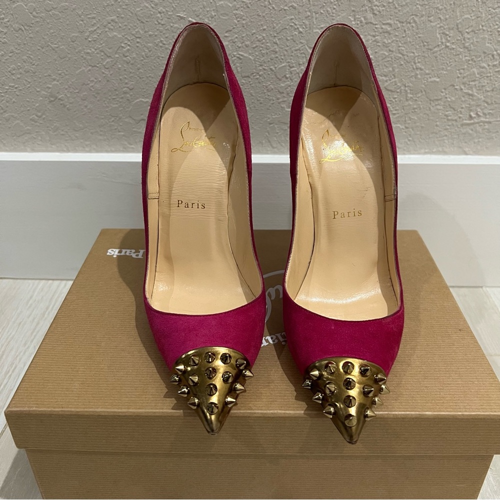 Authentic Christian Louboutin Veau Vel Pump 120 heel